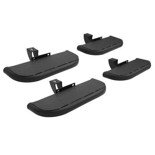 4Pcs Running Boards Side Hood Steps for 2007 2018 Jeep Wrangler JK Steel 4Dr