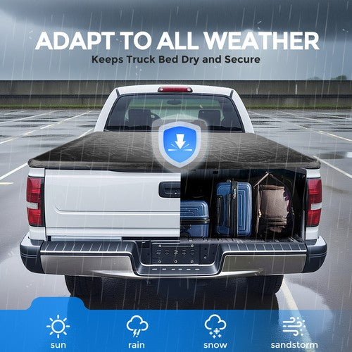 Tonneau Cover 6.5FT Bed Roll Up for GMC Sierra Chevy Silverado 1500 1988-2007