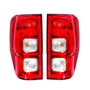 DURAFORCE Tail Light Left+Right Side Halogen Rear For Ford Ranger XL 2019 2020-2022 Chrome