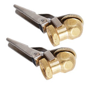 DURAFORCE 2pcs Closed Brass Lock On Tire Inflator Locking Air Chuck Hose 1/4" Npt