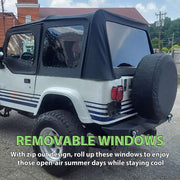DURAFORCE 6pcs For 97-06 Jeep Wrangler TJ Replacement Front & Rear Soft Top + Upper Skins