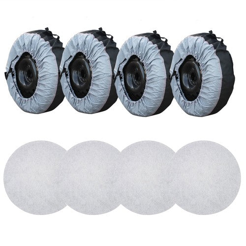 DURAFORCE Tyre Cases+Tyre Bags Car Cover 4Pcs New W/ Handheld For Gray 420D And Black 600D