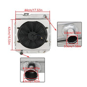 DURAFORCE For 1960-1965 Ford Falcon Ranchero V8 3 Row Radiator+Shroud+Electric Fan+Relay