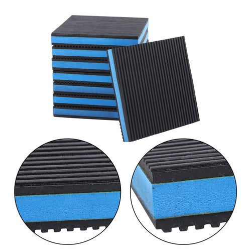 DURAFORCE 8 Pack 6"x6"x7/8" Anti Vibration Pads with Ribbed Rubber & EVA Core