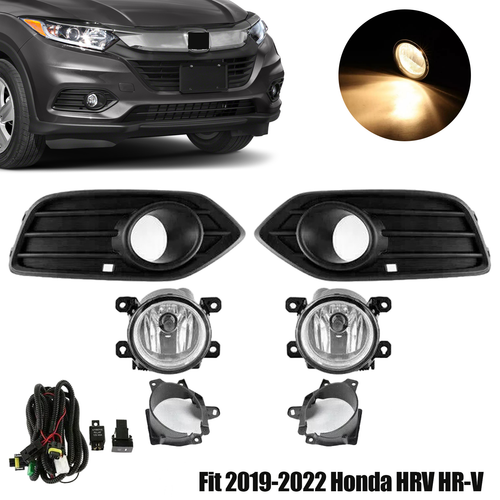 DURAFORCE Fog Light Driving Lamp w/ Bezel LH RH for Honda HRV HR-V 2019 2020 2021 2022