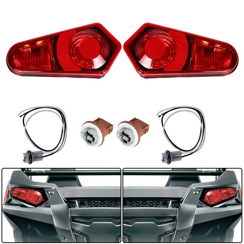 DURAFORCE Fit For Polaris ACE RZR Sportsman 2009-2022 1 Pair Tail Lights Lamps Left+Right