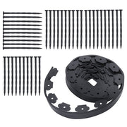 DURAFORCE Lawn Border L-shaped Lawn Garden Edging Kit 40FT With 40Pcs Anchoring Spikes