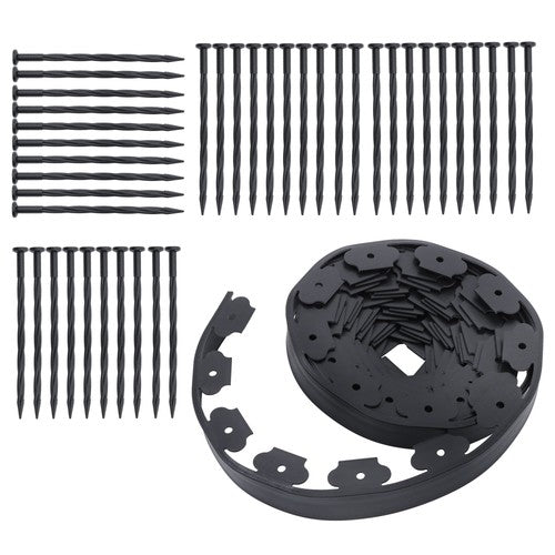 DURAFORCE Lawn Border L-shaped Lawn Garden Edging Kit 40FT With 40Pcs Anchoring Spikes