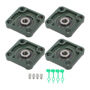 DURAFORCE UCF201-8 1/2" Bore Pillow Block Flange Bearing 4 Bolt Solid Base (4PCS)