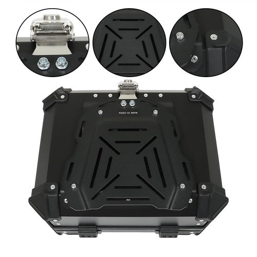 DURAFORCE 22L Black Motorcycle Luggage Waterproof Tail Box Scooter Trunk Storage Top Case