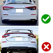DURAFORCE For Honda Civic Sedan 2022-2025 LED Rear Bumper Reflector Light Fog Lamps Red
