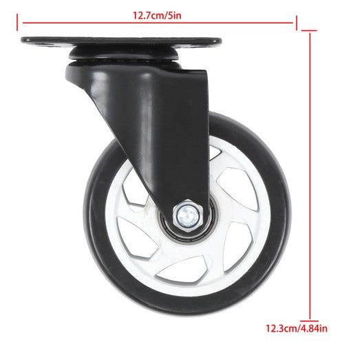DURAFORCE Heavy Duty 4-Inch Swivel Casters - Smooth Mobility, 1200lbs Max Load - 4 Pack