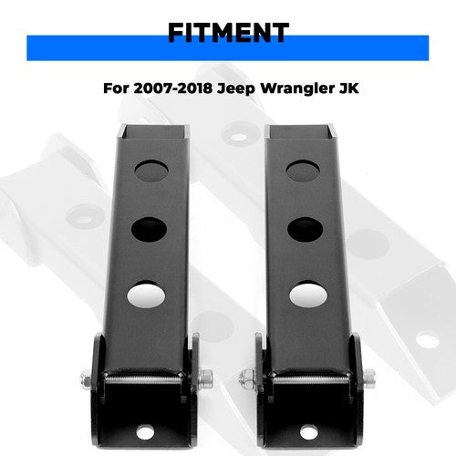 Pair Rear Tailgate Door Hinges Powder Coated for Jeep Wrangler JK 2007 2018