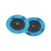 DURAFORCE 25 Pcs 2" 36 Grit Zirconia + Grind Aid Quick Change Sanding Discs Type