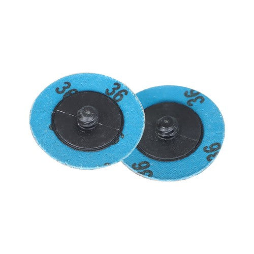 DURAFORCE 25 Pcs 2" 36 Grit Zirconia + Grind Aid Quick Change Sanding Discs Type