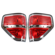 DURAFORCE Tail Light Set Fit FOR 2009-2014 Ford F150 F-150 Rear Body Lamps L+ R Halogen