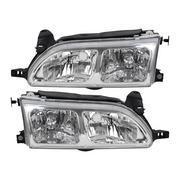 DURAFORCE JDM Chrome Headlights Turn Signal Corner Lights for 1993-1997 for Toyota Corolla
