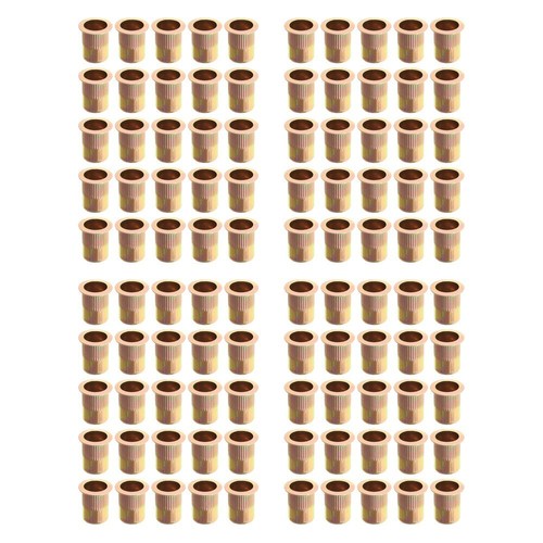 DURAFORCE 3/8-16 Carbon Steel Rivet Nut Flat Head Threaded Insert 50Pcs