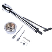 DURAFORCE 28" Chrome Tilt Manual Style Steering Column with Wheel Adapter No Key Hot Rod