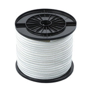 DURAFORCE 3/8 Inch Nylon Rope 250 Foot Sturdy Spool Nylon Solid Braid Rope White