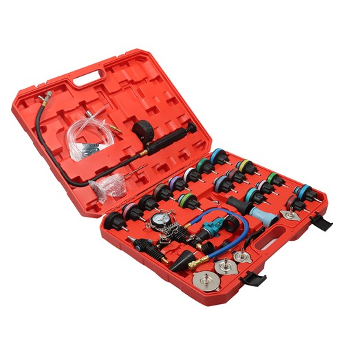 DURAFORCE 33pcs Universal Radiator Pressure Tester & Vacuum Cooling System Tool Refill Kit