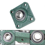 DURAFORCE 2 PCS Solid Base Pillow Block Flange Mounted Bearing 1" Bore 4 Bolt UCF205-16 US