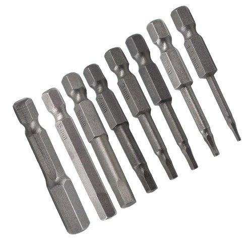 DURAFORCE Metric mm Hex Head Allen Bit Set 8 Piece Quick Connect Shank Impact Driver Drill