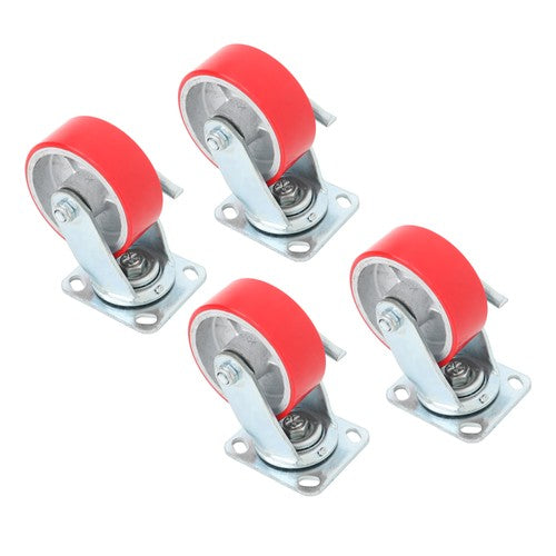 DURAFORCE 5"X 2" Heavy Duty Casters -Polyurethane Caster with Capacity up to 3200 LBS