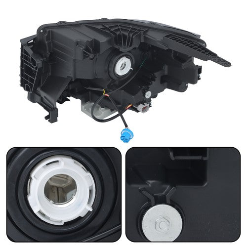 DURAFORCE Headlight Replacement Fit For Nissan Frontier 2022-2023 LH+RH Clear Lens Halogen