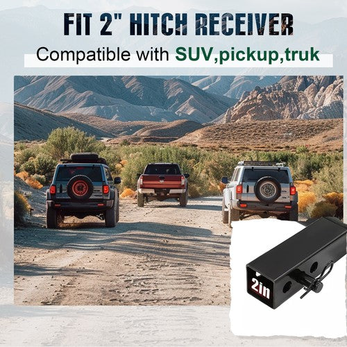 DURAFORCE 37" x 4" Universal Trailer Tow Hitch Step Rear Bumper Guard Truck 2" Receiver