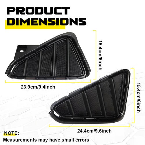 DURAFORCE Front Bumper Fog Light Trim Bezel Cover for 2016 2017 2018 for Toyota RAV4