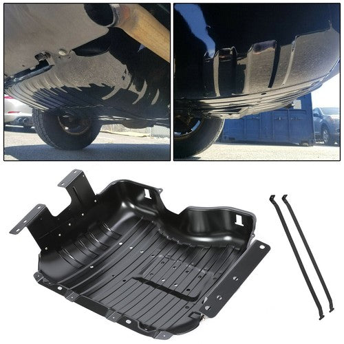 Fuel Tank Skid Plate Cover with Straps Steel for 1999-2004 Jeep Grand Cherokee