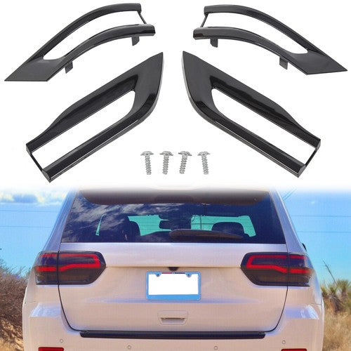 Gloss Black Tail Light Lamp Cover Trim Bezel for 2014-2021 Jeep Grand Cherokee