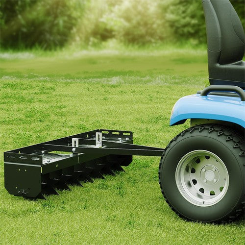 DURAFORCE 32 Inch Tow Behind Spike Aerator Tractor Lawn Soil Aerator w/ Steel Spike Disks