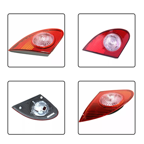 For 2003-2008 Toyota Corolla Outer+Inner Tail Lights Right Passenger Clear Lens