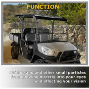 DURAFORCE New Front Vented Windshield 2 PIECE Clear For Kubota RTV1140 CPX 2009-2016