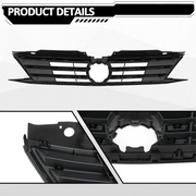 DURAFORCE For 2015 2016 2017 2018 VW Volkswagen Jetta Front Bumper Chrome Grille Grill