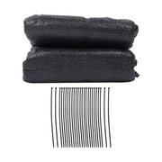 DURAFORCE 5FTx50FT Black Heavy Duty Garden Privacy Fence Barrier Net With Zip Ties