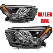 DURAFORCE PAIR/SET LED DRL Projector Headlights Assembly For Toyota RAV4 2.5L 2016 17 2018