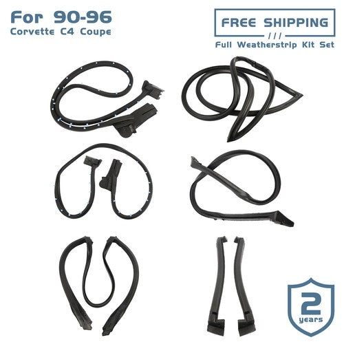 DURAFORCE For 90-96 Chevy Corvette C4 5.7L Front Windshield Weatherstrip 9096GGW -- 6pcs