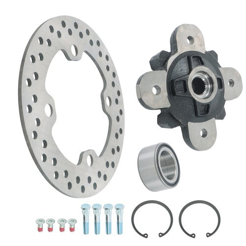 DURAFORCE Front Wheel Hub Bearing Studs Brake Rotor For Polaris Ranger 570 900 1000 13-19