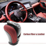 DURAFORCE Fit 2009-2020 2021 Nissan GTR R35 Red Leather Carbon Fiber Shift Knob 3491080B0A