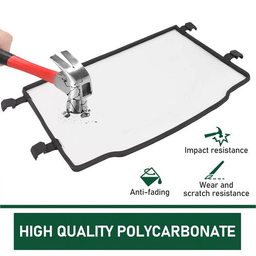 DURAFORCE Full windshield Clear For Polaris Ranger 500/570 Midsize Profit Cage 2015-2023