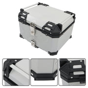 DURAFORCE 55L Silver Luggage Waterproof Tail Box Scooter Trunk Storage Top Case Motorcycle