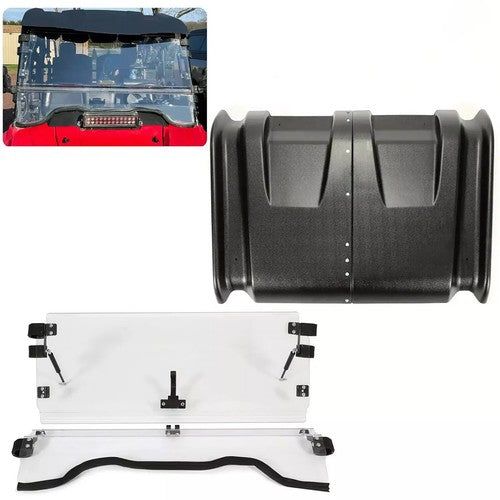 DURAFORCE Hard Top Roof & Scratch Resistant Windshield For 14-25 Honda Pioneer 700