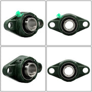 DURAFORCE 4-pack PCS UCFL205-16 Pillow Block Flange Bearing 1" Bore 2 Bolt Solid Base