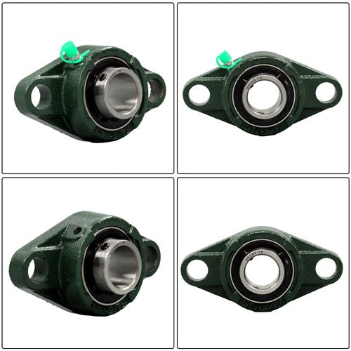 DURAFORCE 4-pack PCS UCFL205-16 Pillow Block Flange Bearing 1" Bore 2 Bolt Solid Base