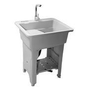 DURAFORCE 80 Freestanding Sink Commercial Laundry & Utility Room Sinks with Faucet Gray