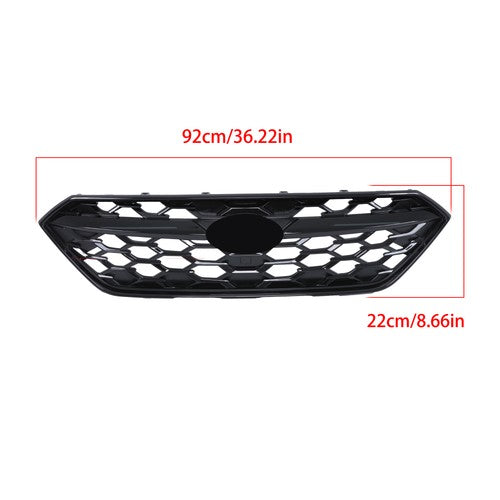 DURAFORCE Gloss Black Plastic Honeycomb Front Bumper Upper Grille For Subaru WRX 2022-2024