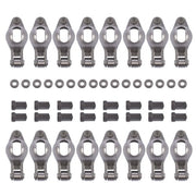 DURAFORCE Steel Roller Tip Rocker Arms Set for Small Block Chevy 350 1.5 Ratio 3/8" Stud